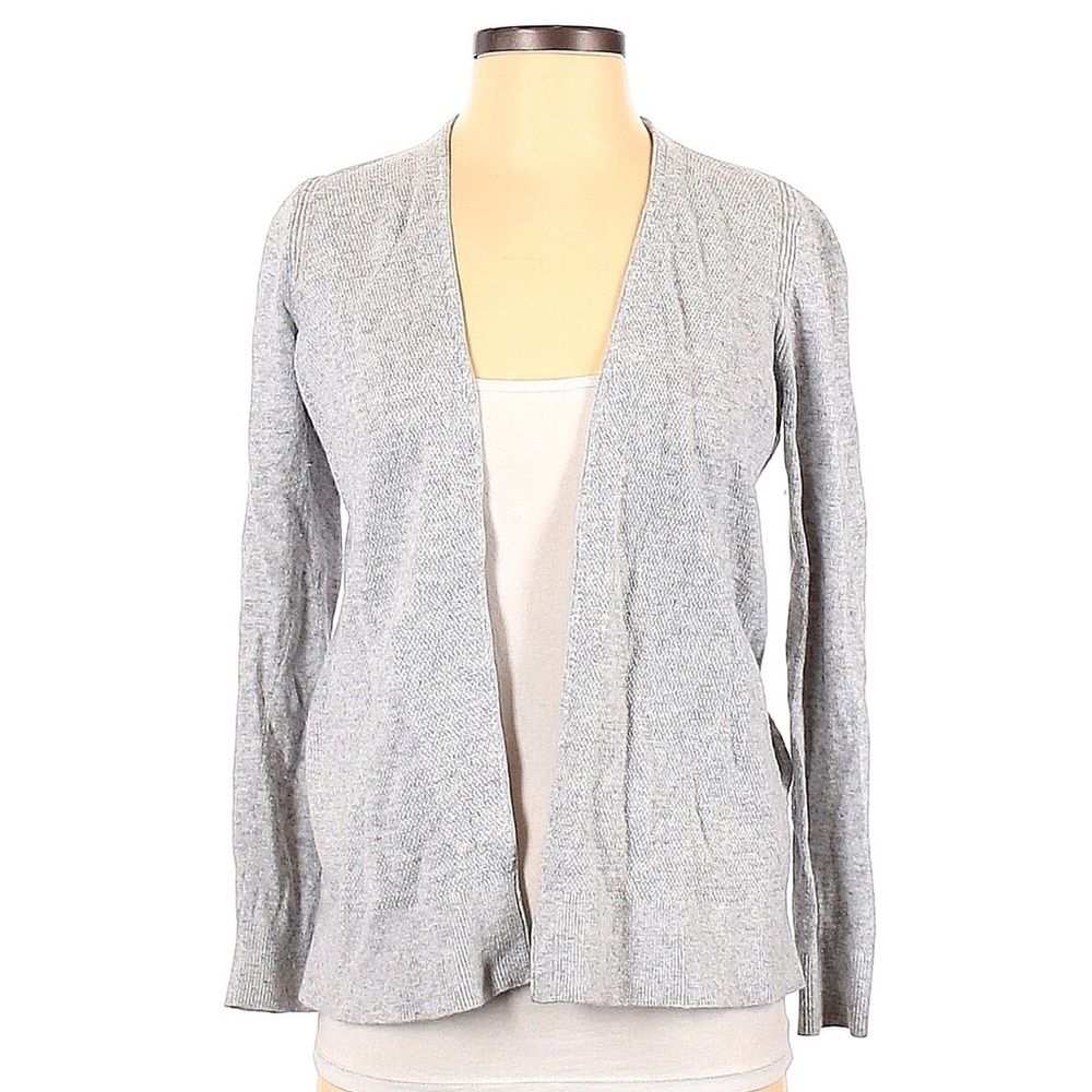 Ann Taylor LOFT Gray Long Sleeve Open Front Sweater / cardigan Size XS Petite